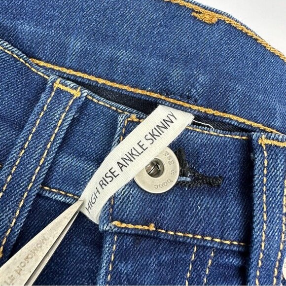 Rag & Bone Women’s Cerulean Blue Mid-Rise Skinny Minimalist Luxury Jeans W26/L27 - Picture 7 of 11